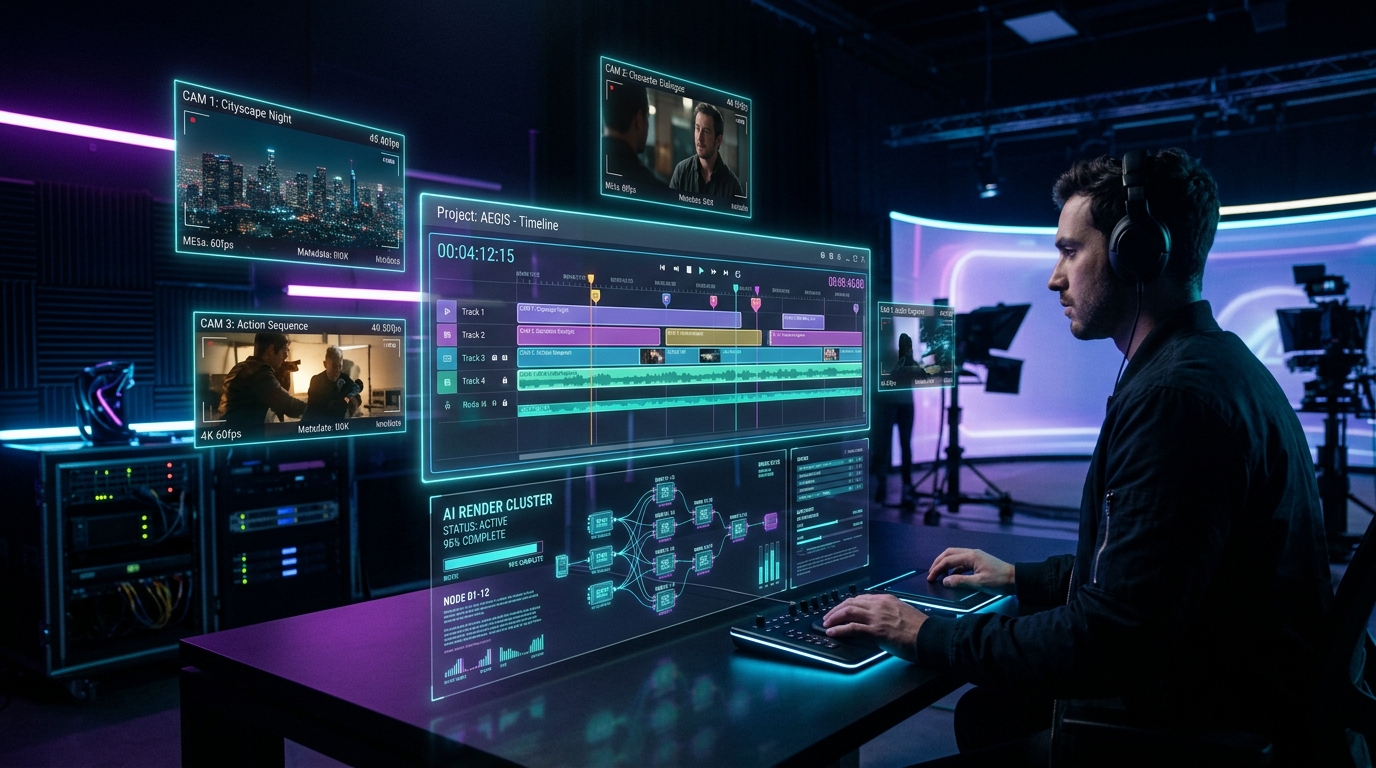 Imagen Studio AI Video Rendering UI Preview